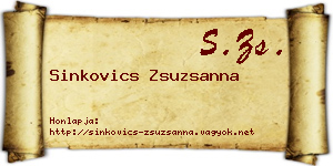 Sinkovics Zsuzsanna névjegykártya